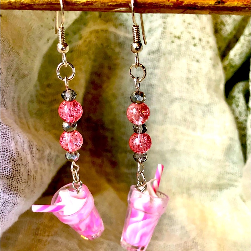 Pomegranate Italian Cream Soda Earrings